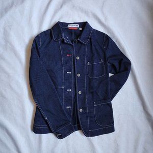 NWOT Uniqlo Blue Top with White Dots Women (S）